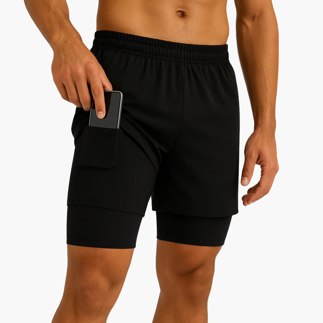 Short 2 en 1 avec compression intégrée
